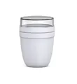 Produktbild: Mepal - Lunchpot Ellipse - Praktischer Joghurtbecher & Müslibecher - Unterteilung für Joghurt & Müsli - Geeignet für Gefrierschrank, Mikrowelle & Spülmaschine - 500 ml + 200 ml - Cool Grey