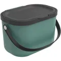 Produktbild: Rotho Abfalleimer Albula, Grün, Schwarz, Kunststoff, 3,2 L, 22.2x17.2x14.7 cm, Küchen, Küchenausstattung, Mülleimer