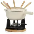 Produktbild: 13-teiliges Gusseisen Fondue Set für 6 Personen, 2 l, emailliert, mit Brenner und Gabeln - Mahlzeit