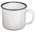 Produktbild: SURVIVAL Emaille-Tasse weiß-schwarz 350ml 8cm