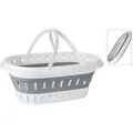 Produktbild: Wäschekorb Waschkorb 25 Liter Wäschebox Tragekorb Faltkorb faltbar Weiß