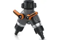 Produktbild: Brandson 2-Wege Verteiler 2-fach Wasserverteiler, Gartenschlauch Schlauchverteiler, 3/4 Zoll, (2-tlg), Regulierbarer Wasserhahn Schlauch Verteiler für Gartenbewässerung