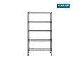 Produktbild: Karat homeliving Gitterregal mit Rollen Maya 5 Böden Für Wohnzimmer, Bad oder Keller 89 x 34 x 150 cm