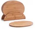 Produktbild: Zeller Present Frühstücksbrett Bamboo, Bambus, (Set, 7-St), oval