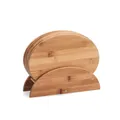 Produktbild: ZELLER 25266 Brettchenständer-Set, 7-tlg., oval, Bambus, ca. 24 x 8 x 19 cm