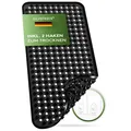 Produktbild: Badewannenmatte 88x40 cm Schwarz RAUTEN - Antirutschmatte Badewanne BPA frei ...
