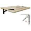 Produktbild: KDR Produktgestaltung Klapptisch Wandklapptisch Esstisch Küchentisch Schreibtisch Wand Tisch, 70x50 cm in Eiche beige 70 cm x 19 cm x 50 cm