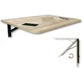 Produktbild: Wandklapptisch Schreibtisch Tischplatte 70x50 cm in Eiche Klapptisch Esstisch Küchentisch für die Wand Bartisch Stehtisch Wandtisch Tisch klappbar - Braun