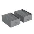 Produktbild: Kleiderschrank-Organizer 2er Set, Aufbewahrungsbox 6 Fächer RUSDE009G02