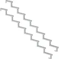 Produktbild: Vinuovo 2er Set Stahl Treppenwange 8 Stufen Option für Setzstufen 136cm