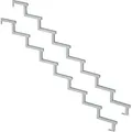 Produktbild: Vinuovo - 2er Set Stahl Treppenwange 8 Stufen - Option Für Setzstufen-höhe 136cm