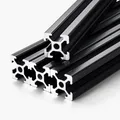 Produktbild: VEVOR 10er Set Aluprofil 2000 mm T-Nut 2020 Aluminium Profil, eloxierte Linearschiene nach europäischem Standard, Nutenprofil für 3D-Drucker, CNC-Maschine DIY, Lasergravur, Schwarz