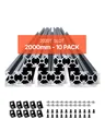 Produktbild: 10er Set 2000mm Aluprofil Nutenprofil 2020 Aluminium Profil Linear Schiene