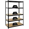 Produktbild: Proregal Schwerlastregal, Schwarz, Metall, Rechteckig, 120x180x60 cm, Freizeit, Heimwerken, Werkstatt, Schwerlastregale
