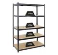 Produktbild: PROREGAL® Schwerlastregal Garagenregal Kellerregal Werkstattregal Lagerregal Steckregal TAURUS, Stabiles Lastenregal mit MDF-Böden für vielseitige Nutzung
