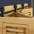 Produktbild: VEVOR Schienensystem für faltbare Schiebetüren, 1626mm Laufschiene obere Montage, geeignet für vier 38,1 cm gro_e Schrank-, Speisekammer- & Wäsche