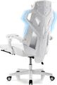 Produktbild: GTPLAYER Ergonomischer Bürostuhl Schreibtischstuhl Gamingstuhl Drehstuhl Verstellbarer Lordosenstütze Kopfstütze Rückenschonend Chefsessel mit Verbindungsarmlehnen Stummrädern weiß