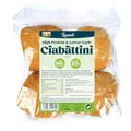 Produktbild: Locawo High Protein & Low Carb Ciabattini| | Italienische Eiweißbrötchen | Voller Weizengeschmack | Vegan | ideal für eine eiweißreiche, kalorien- und zuckerreduzierte Ernährung