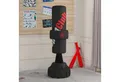 Produktbild: SPORTNOW Standboxsack Kickboxsack Punchingsack mit Saugfuß, Boxbandagen, Boxtraining Geräte (Standboxsack, 1-tlg., Boxsack Stehend), für Boxen, Kickboxen, Kunststoff, Schwarz