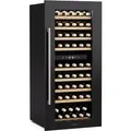 Produktbild: Klarstein Vinsider Duo Weinkühlschrank - 79 Flaschen, 2 Zonen, 5-22 °c, Touch-bedienung, Led-beleuchtung, Uv-schutz, Einbauschrank, Schwarz