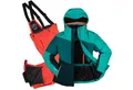 Produktbild: Killtec Skianzug Damen Skijacke blau + Skihose orange, gummierter Schneefang - 10.000 Wassersäule - abnehmbare Hosenträger