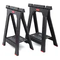 Produktbild: OliveBird Set 2 x Arbeitsbock Klappbock Unterstellbock Säsgebock mit Ablage für Werkzeuge und Kleinteile mit rutschfesten Füßen Tragkraft bis zu 350 kg