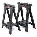 Produktbild: Set 2 x Arbeitsbock Klappbock Unterstellbock Säsgebock mit Ablage für Werkzeu...