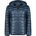 Produktbild: Geographical Norway Damen Herbst Winter Übergangs Jacke Steppjacke Kapuze Annecy Outdoor Kapuzenjacke - Blau - 38