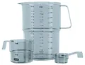 Produktbild: Rosti Mensura Messbecher-Set aus SAN-Kunststoff, 3er-Set, Messlöffel 15ml, Messbecher 100ml & Litermaß 1 liter, Dusty Blue