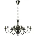 Produktbild: vidaXL Metall-Kronleuchter Schwarz Antik 8 x E14 Glühbirnen