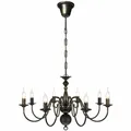 Produktbild: Metall-Kronleuchter Schwarz Antik 8 x E14 Glühbirnen