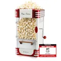 Produktbild: Emerio Popcornmaschine – Popcornmaker – 50 g – Rührsystem – Antihaftbeschichtung – rutschfest – 360 W – Messbecher – POM-120650 – Rot/Weiß