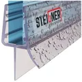 Produktbild: STEIGNER Duschdichtung 110cm Gerade PVC Ersatzdichtung für Dusche, L: 120 cm, (1 Stück Packung, Einzeldichtung), Glasstärke 3,5/4/ 5 mm Model: UK13 weiß 120 cm