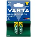 Produktbild: 1x2 Varta Akku Professional Accu NiMH 1600 mAh AA Phone Power