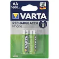 Produktbild: Varta RECH.AC.Phone AA1600mAh BLI2 Mignon (AA)-Akku NiMH 1600 mAh 1.2 V 2 St.