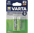 Produktbild: VARTA Varta Recharge Accu Phone AA Akkus Akku Varta Recharge Accu Phone AA (1,2 V V), Hohe Kapazität von 1600 mAh