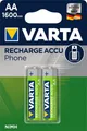 Produktbild: VARTA VARTA RECHARGE ACCU Phone AA 1600mAh Blister 2 Akku