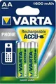 Produktbild: VARTA Rechargeable Akku Phone AA 1,2 V 1600mAh 2 Stück