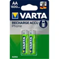 Produktbild: Varta Recharge Accu Phone AA 1600mAh HR6 1.2 V Mignon NiMH 2er-Pack