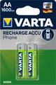 Produktbild: 2 x Varta T399 Phone Power Akku AA Mignon HR6 1,2V 1600mAh DECT Telefon