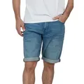 Produktbild: Tom Tailor Jeans Shorts Herren Stretch Kurz Regular Slim Fit Josh Slim Fit Light Blau Normaler Bund Reißverschluss W 32