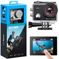Produktbild: AKASO Action Cam 4K 20MP WiFi 40M Unterwasserkamera Wasserdicht Ultra HD Touchscreen Einstellbar Weitwinkel EIS Actioncam mit 2.4G Fernbedienung und 25 Zubehör Kit