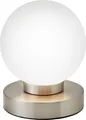 Produktbild: Nachttischlampe mit Touch, Dimmbar, E14 Fassung, Tischlampe, Lampe, Nachttischleuchte, Tischleuchte, Bürolampe, Leselampe, Leselicht, Glas weiß