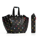 Produktbild: Reisenthel Einkaufstasche Easyshoppingbag dots, Schwarz, Kunststoff, Punkte, 32.5x38x51 cm, verschließbar, faltbar, großes Hauptfach, Freizeit, Koffer & Taschen, Einkaufstaschen
