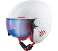 Produktbild: ALPINA CARAT LE VISOR Q-LITE - Hochwertiger & Leichter Skihelm Mit Kontrastverstärkendem Visier Für Kinder, white-flamingo matt, 48-52 cm