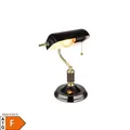 Produktbild: Globo LED Tischleuchte, Bankerlampe, Metall schwarz gold, H 34 cm