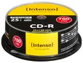 Produktbild: Intenso CD-R 700MB CD-Rohlinge 25er-Spindel 80min 52x bedruckbare Oberfläche