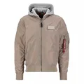 Produktbild: Alpha Industries MA-1 TT Hood Bomberjacke für Herren Vintage Sand