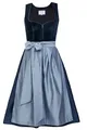 Produktbild: Edelnice Trachtenmode Exklusives Designer Midi Dirndl Luna Samt blau inkl. Dirndlschürze Gr. 32-54 (DE/NL/SE/PL, Numerisch, 36, Regular, Regular, Blau)