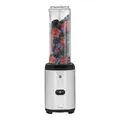 Produktbild: WMF Kult X Mix & Go Mini Smoothie Maker, Standmixer, Blender elektrisch, Shake Mixer 300 Watt Leistung, Tritan-Kunststoff Flasche 600ml, auslaufsicherer Schraubdeckel, rutschfeste Füße, Silber/Schwarz
